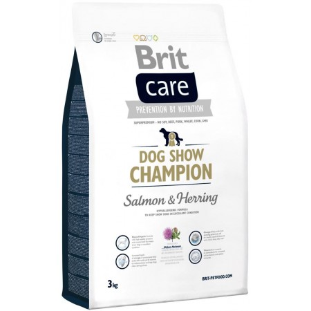 Brit Care (Брит Кеа) Dog Show Champion (3 кг) корм для выставочных собак лосось плюс сельдь с рисом